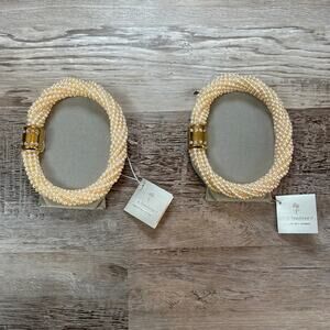 CAR Bomboniere Faux Pearl Bracelet Italy 24kt Gold Clasp Gift Decor